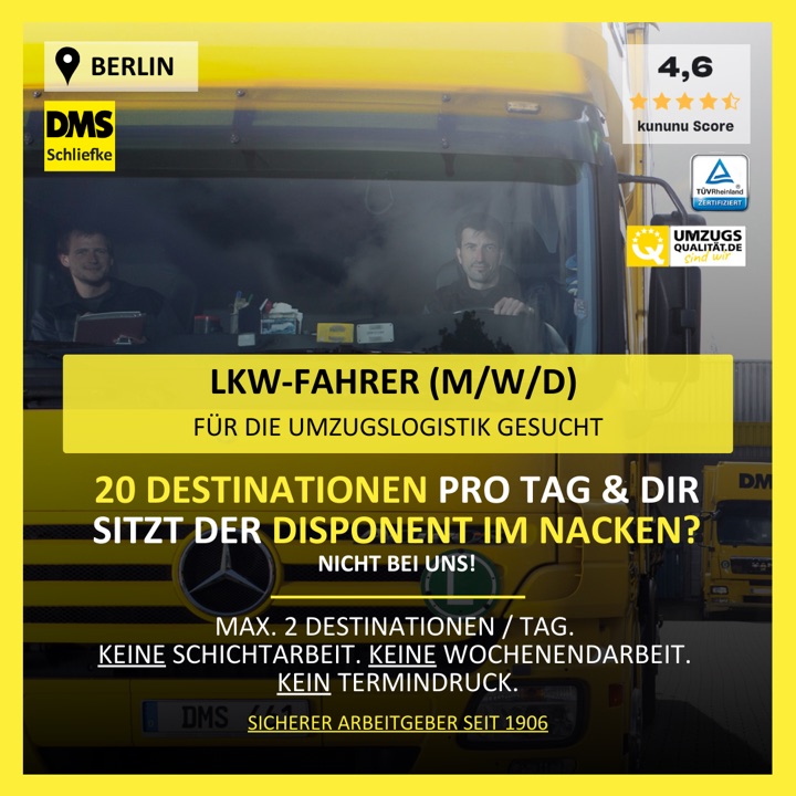 Recruiting-Anzeige LKW-Fahrer